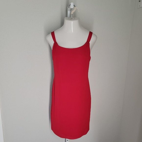 Patra Vintage Classy Red Dress ~ Knee Length ~ Sz 10 ~ Lined ~ Sleeveless - Picture 1 of 5